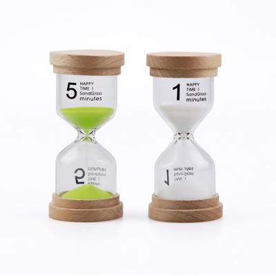 Китай Таймер минимального деревянного часа SGS 1-30 стеклянный, персонализированные часы таймера песка продается