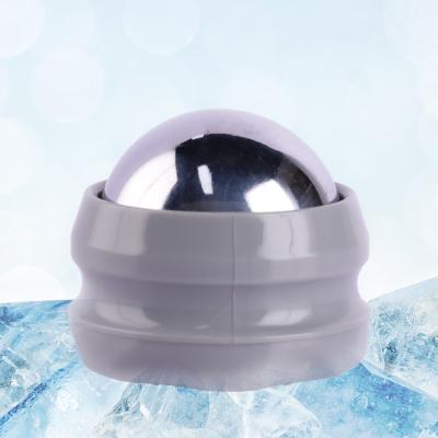 China Freezing Hot Cold Ice Massage Roller Ball With Black Red White Oragne Base for sale