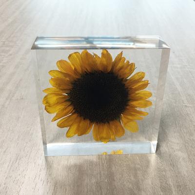 China Low MOQ Custom Shapes Sizes paper weight Crafts For Decoration custom resin weightpaper scale flower inside acrylic paper weight for sale