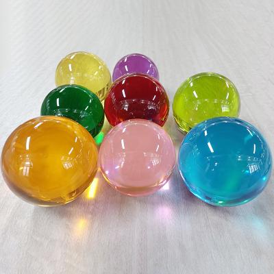 China ODM OEM low MOQ Colorful acrylic ball New arrival Hot Selling kid playing round 110mm toy balls resin ball for sale