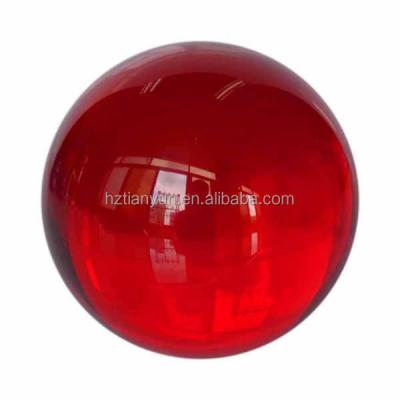 Chine la grande sphère acrylique claire de 100mm a adapté la boule aux besoins du client acrylique rouge transparente en plastique à vendre