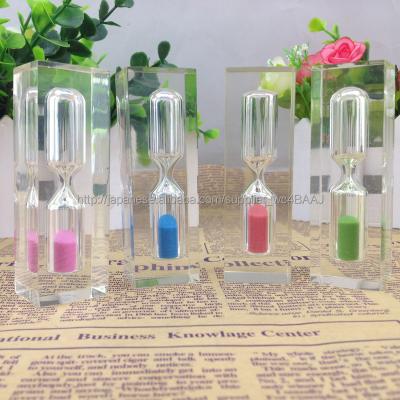 China Transparent 2 Minute Hour Glass Timer , Childrens Sand Timer Hourglass for sale