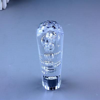 China Flower Resin Shift Knob Logo Customized LED Car Gear Knob for sale