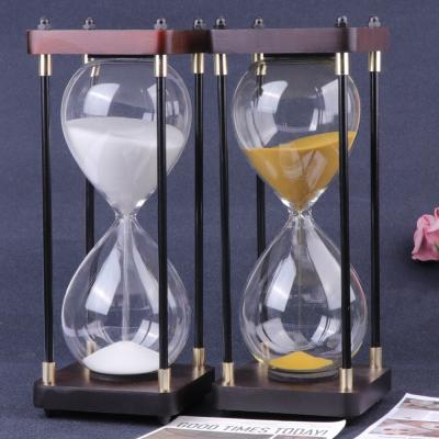 China Creative Glass Hourglass Traditional Rectangle Coloured Sand Timers Free Sample for sale