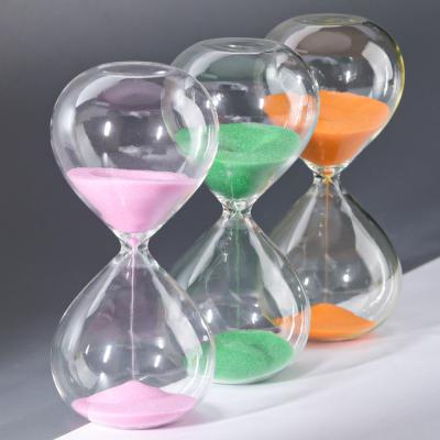 China Hand Blown Colored Hourglass Sand Timer Modern / Simple Style for sale
