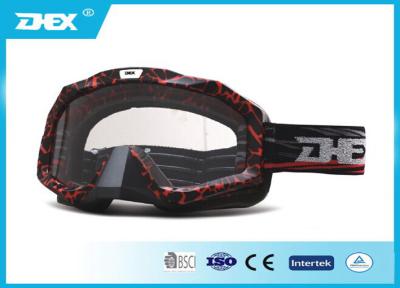 China Molhe óculos de proteção da motocicleta da lente do espaço livre do quadro de impressão de transferência com protetor de nariz à venda