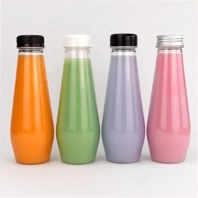 China ODM Clear Plastic Juice Container 350ml Juice Bottle With Screw Cap for sale