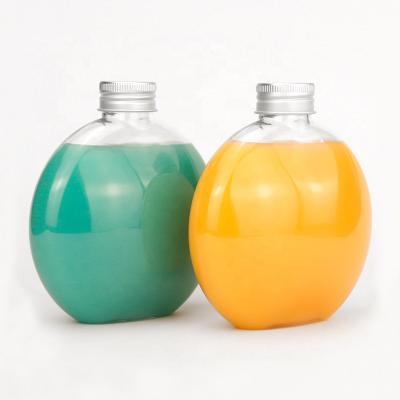 China Botellas de plástico para bebidas de 300 ml Botellas de jugo de plástico transparentes con tapa giratoria en venta
