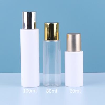 China 100 ml plástico 80 ml recipiente branco frasco cosmético para óleo cosmético à venda