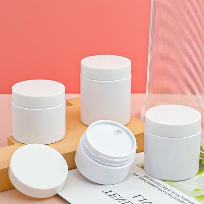 China Cosmetic Body Butter Container Packaging Colored Plastic Jars For Spices Hair Cream for sale