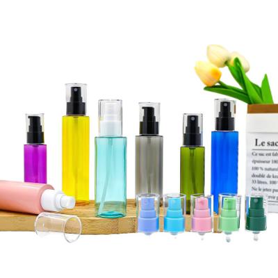 China Cosmetic Screen Printing PET Plastic Spray Bottle 50ml Foaming Spray Bottle for sale