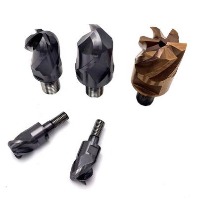 China Solid End Mill Cutter Head Square / Corner Radius / Ball Nose for sale