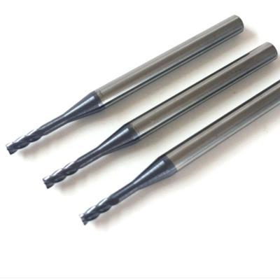 China Long Neck Hardness Steel Solid Tungsten Carbide 2.5mm End Mill Hrc65 for sale