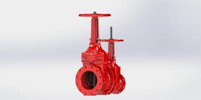 China La UL disponible Fm de la conexión del surco del reborde aprobó las válvulas con de epoxy rojo cubierta en venta
