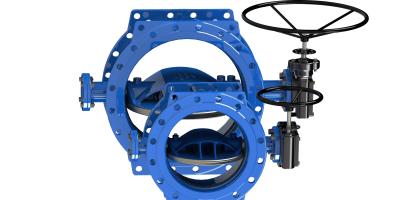 China Dovetail Blue Rubber Seal Butterfly Valve Low Operating Torque Available for sale
