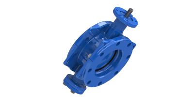 China Rubber Seat Flanged Double Eccentric Butterfly Valve Carbon Steel Base Available for sale
