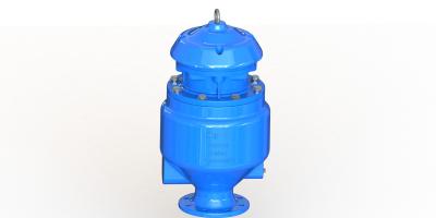 China RAL5010 Ductile Iron Wastewater Check Valve Full Flow Area Long Life Time for sale