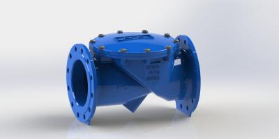 China Incline Wastewater Ductile Iron Body Wafer Swing Check Valve With Rubber Disc for sale
