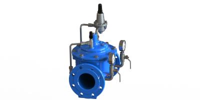 China Nylon Reinforced Ductile Iron Pressure Reducing Valve With Pilots And Gauge for sale