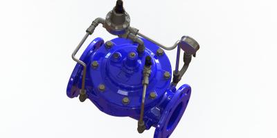 China No Leaking Water Pressure Relief Valve With Blue RAL 5010 Ductile Iron For Water System for sale