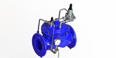 China No Slam Water Pressure Control Valve , Pilot Operated Adjustable Pressure Relief Valve for sale