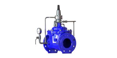 China Pilot Operated Blue Pressure Sustaining Valve With Nylon Reinforcement Diaphragm for sale