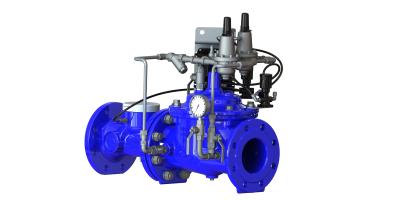 China Non Revenue Water Blue Water Pressure Control Valve With Battery Controller for sale
