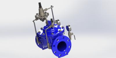 Chine Acier inoxydable à commande hydraulique 304 Ductile Iron pilote de valve de contrôle de flux à vendre