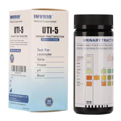 China Accurate Invbio Urinary Tract Infection Test Strips 50 Strips / Bottle for sale