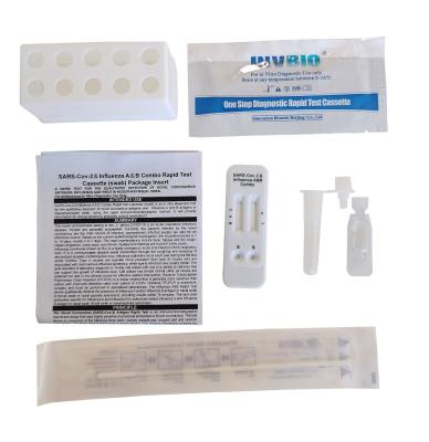 China Ce Antigen Self Test Kit Influenza Flu A B And Covid-19 Ag Nasal Combo for sale