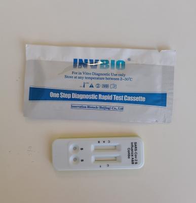 Cina 99.9% Antigen Kit Covid-19 Influenza A/B Viruses Flu A/B Combo Cassette in vendita