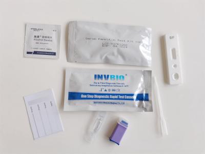 China Pruebas llanas/caja del equipo 2 de la prueba de la inmunofluorescencia del análisis de la prueba de la ferritina rápida rápida del casete en venta