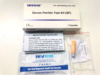 中国 血液サンプルとの急速なテスト カセット結果を自宅でテストする血清のFerritin 販売のため