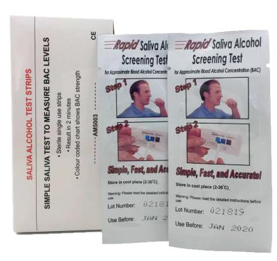 China One Step 3.00mm Rapid Test Cassette Reliable Accurate Oral Alcohol Test Strips for sale