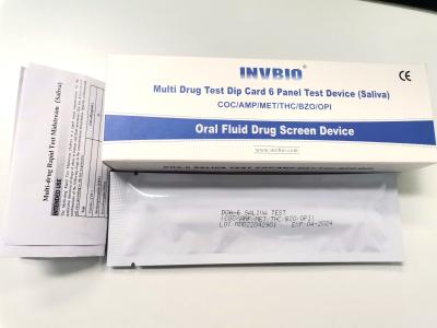 China 6 Panel Oral FDA Saliva Drug Test Kit For Employment And Insurance Testing for sale