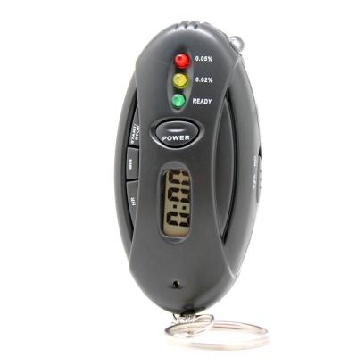 China 3 Levels Led Lights Show Breathalyzer Alcohol Tester With Timer Quick Response For Drive Safety for sale