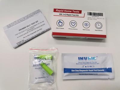 China HIV 1+2 Blood Hiv Rapid Test Kits HIV AIDS Testing CE Approved for sale