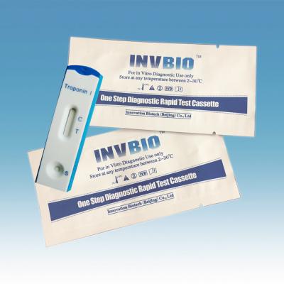 China Herztroponin INVBIO Manfacture Myokardinfarkt-(MI) ich (cTnI) schnelle Test-Ausrüstung zu verkaufen
