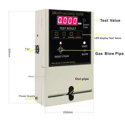 China Home At319 Digital Alcohol Breathalyzer Coin Operated for sale