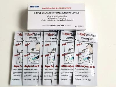 Chine Kit de test d'antigène de haute précision IVD Kit de test rapide Anticorps Alco Screening Salive Alcool Test Strips avec certificat CE à vendre