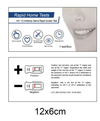 中国 Accurate Hiv Self Test Kit Easy At Home Tests Without Blood 販売のため
