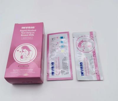 China Facil de usar tiras de ensaio de álcool do leite materno 25 testes por pacote à venda