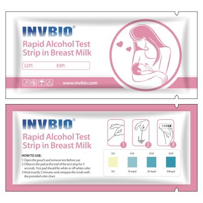 China Disposable Rapid Test Cassette Alcohol Test Strips For Breast Milk for sale