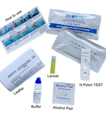 China Accurate One Step 25pcs/box H Pylori Stool Test Helicobacter Pylori Antibody Rapid for sale
