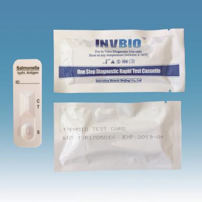 China Typhoid Rapid Test Kit Medical Diagnostics Typhoid Antigen Professional Test Cassettes for sale