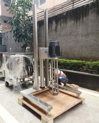 Chine Homogénisateur de mélange mobile de levage pneumatique/électrique de mélangeur cosmétique de disperseur de fer à vendre