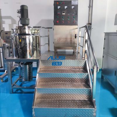 China Tanque de mezcla de acero inoxidable De detergente para la fabricación de máquinas Tanque de calefacción Mezclador de jabón líquido Homogeneizador en venta