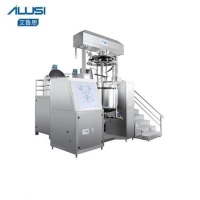 China 500-5000L Dual Hydraulic Lotion Mixer Machine Automatic Rising Type Pot Cover for sale