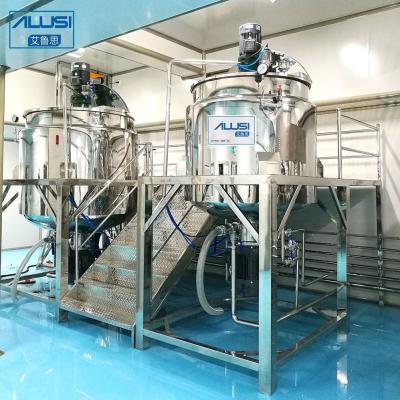 China Sauce Vacuum Mixer Homogenizer 500L Steam / Electric Heating for sale