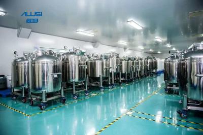 China 100-1000L Stainless Steel Storage Tank , GMP Cream Mixing Tank for sale